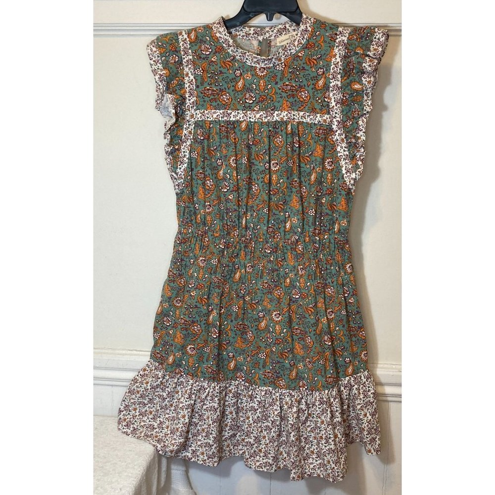 NWT Universal Thread Size Large Green Floral Cottagecore Two Pocket Cotton Dress - Picture 9 of 13